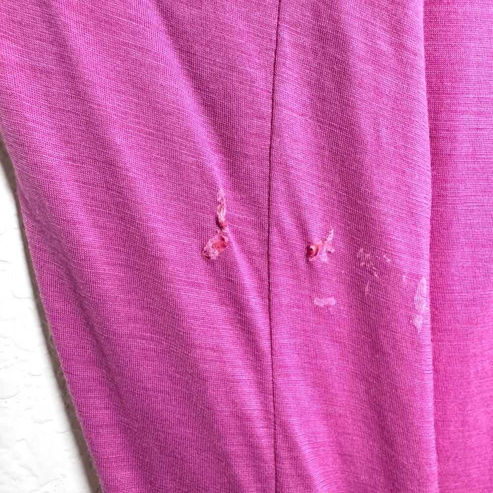 Woolx Womens Merino Wool Swing Mini Dress Size XL Lightweight Pink Purple - Picture 5 of 6